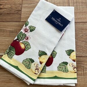 NWT Villeroy and Boch French Garden Kitchen Towel, Set of Two.